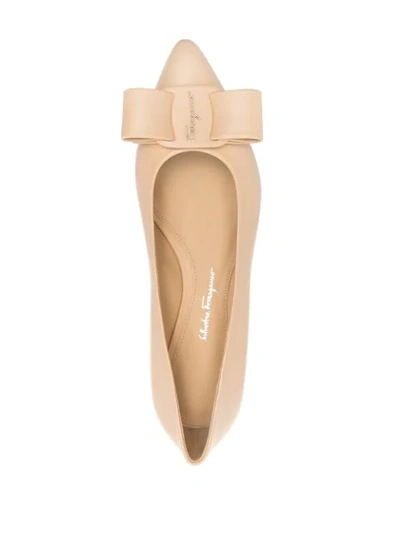 Ferragamo Woman Ballet Flats Antique Rose Size 7.5 Lambskin In Neutral