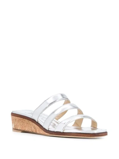 Shop Jimmy Choo Athenia 35mm Strappy Sandals In Silver