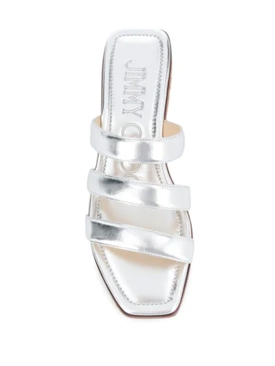 Shop Jimmy Choo Athenia 35mm Strappy Sandals In Silver