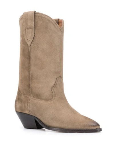 Shop Isabel Marant Duerto Textured Style Boots In Neutrals