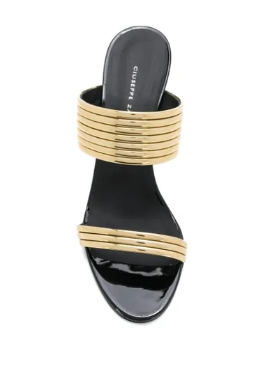 Shop Giuseppe Zanotti Metallic Sandals In Gold