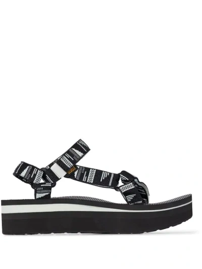 Shop Teva Flatform Universal Sandals In Black