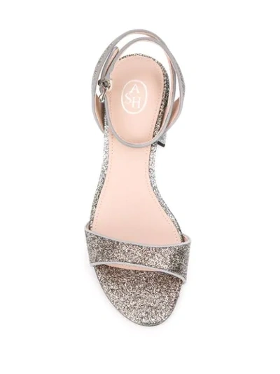 Shop Ash Glitter Effect Sandals In Silver