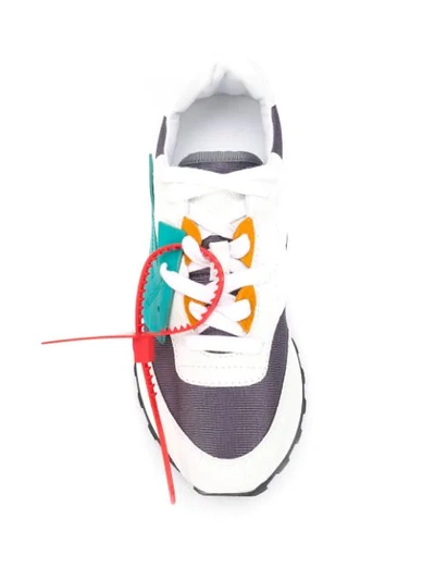 Shop Off-white Leather Arrows Sneakers In White