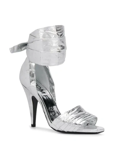 Shop Tom Ford Ankle Strap 110mm Sandals In Silver