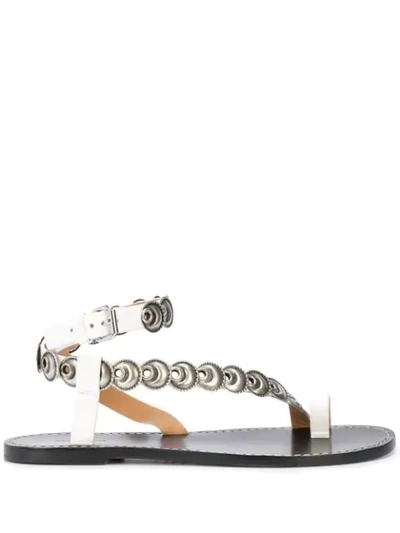 Shop Isabel Marant Ermony Coin-embellished Sandals In Black