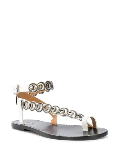 Shop Isabel Marant Ermony Coin-embellished Sandals In Black