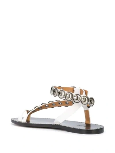 Shop Isabel Marant Ermony Coin-embellished Sandals In Black