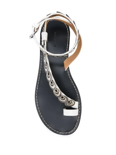 Shop Isabel Marant Ermony Coin-embellished Sandals In Black