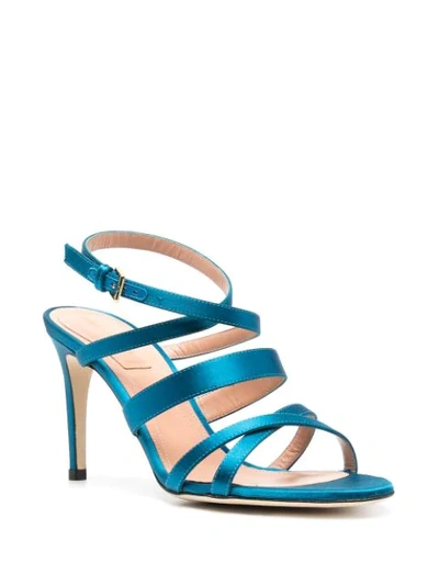 Shop Alberta Ferretti Strappy-design Sandals In Blue