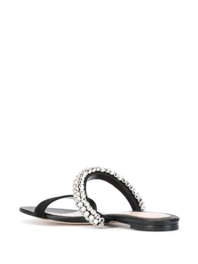 Shop Alexander Mcqueen Embellished-strap Sandals In Black