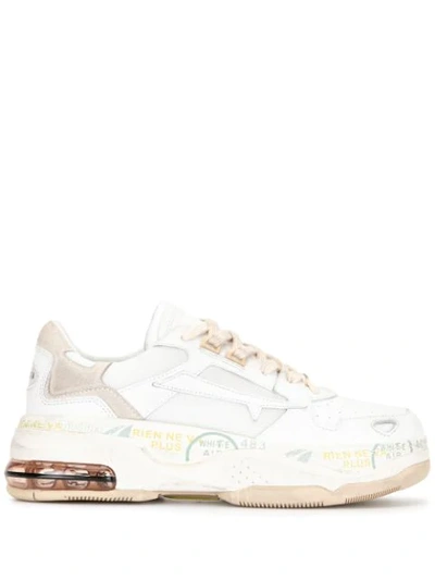 Shop Premiata Drake Chunky-sole Sneakers In White