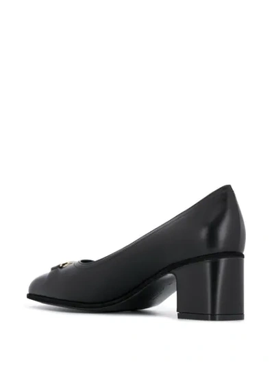 Shop Ferragamo Gancini Block Heel Pumps In Black