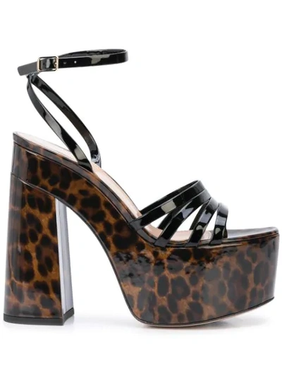 Shop Gianvito Rossi Ursula Platform Sandals In Brown