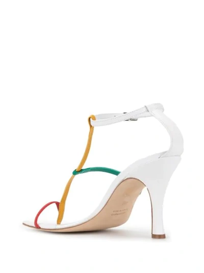 Shop Christopher Esber Rubik Tri-colour Sandals In White