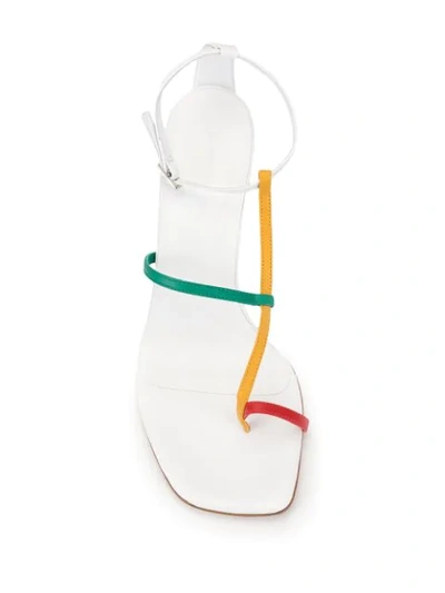 Shop Christopher Esber Rubik Tri-colour Sandals In White
