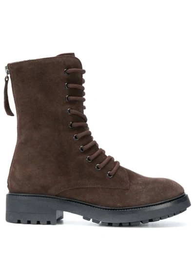 Shop P.a.r.o.s.h Cite Ankle Boots In Brown