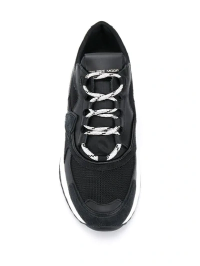 Shop Philippe Model Paris Eze L Low-top Sneakers In Black