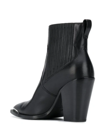 Shop Ash Bang Heeled Leather Boots In Black
