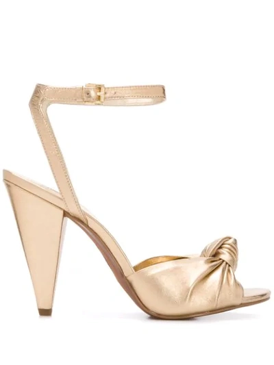 Shop Michael Michael Kors Suri 115mm Knotted Sandals In Gold