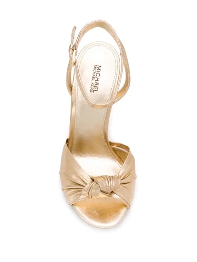 Shop Michael Michael Kors Suri 115mm Knotted Sandals In Gold