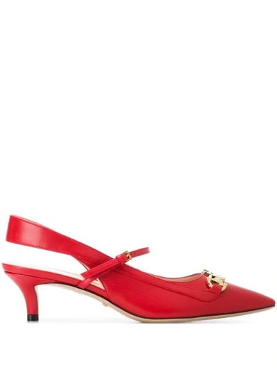 Shop Gucci Zumi 45mm Slingback Pumps In Red