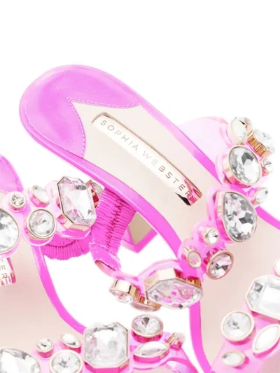 Shop Sophia Webster Ritzy 85mm Embellished Sandals In Pink