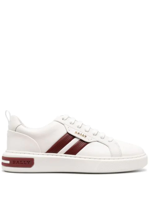 Bally Maxim Leather Low-top Sneakers In White | ModeSens