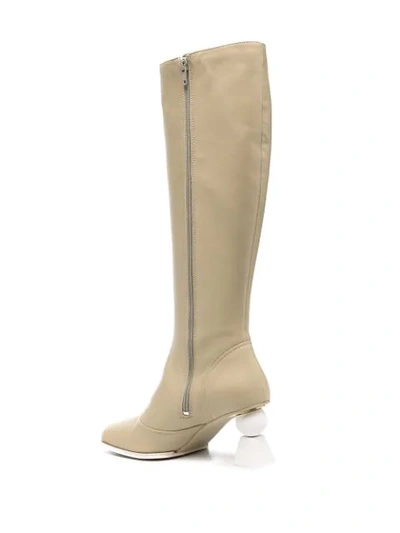 Shop Jacquemus Olive Knee Boots In Green