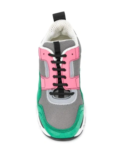 Shop Marni Techno Fabric Low-top Sneakers In Green