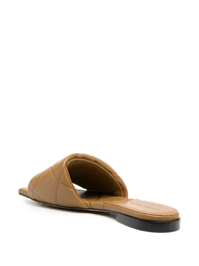 Shop Bottega Veneta Bv Lido Flat Sandals In Neutrals