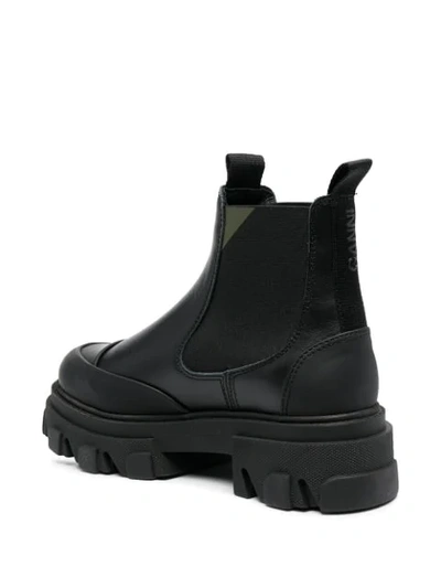Shop Ganni Chunky Sole Boots In Black