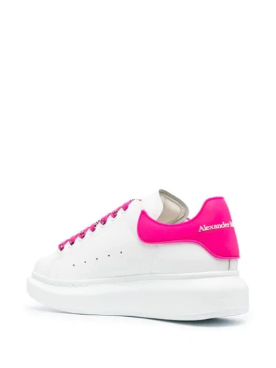 Shop Alexander Mcqueen Oversize Leather Sneakers In White