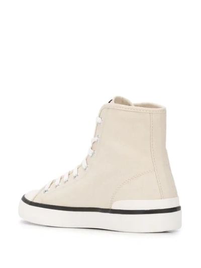 Shop Isabel Marant Logo-print Canvas Sneakers In Neutrals