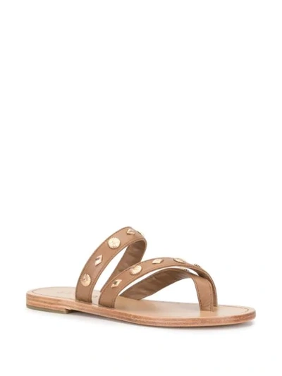 Shop Senso Fallow Studded Sandals In Brown