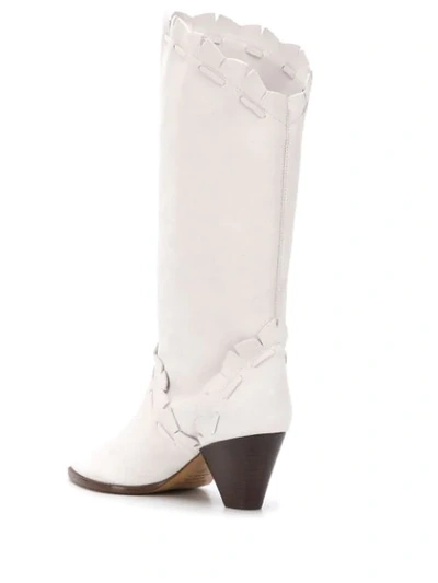 Shop Isabel Marant Leesta 60mm Boots In White