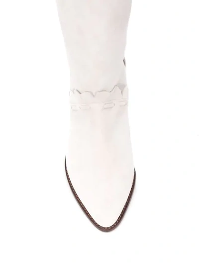 Shop Isabel Marant Leesta 60mm Boots In White