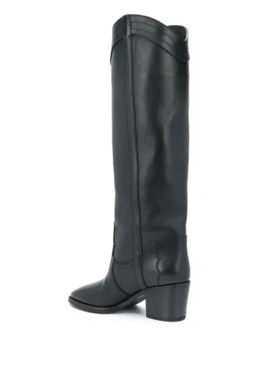 Shop Saint Laurent Kate Knee-length Boots In Black