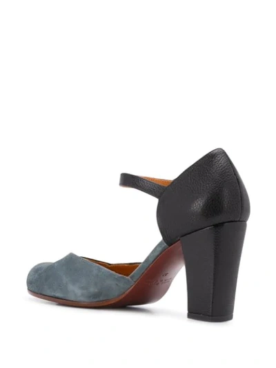 Shop Chie Mihara 80mm Contrasting Panel Pumps In Black