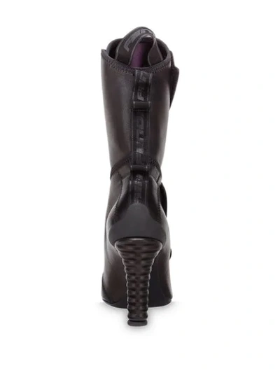 Shop Fendi Touch-strap Mid-calf Boots In Black