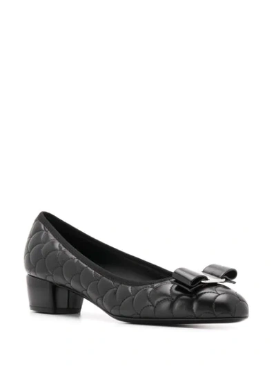 Shop Ferragamo Vara Bow Pumps In Black