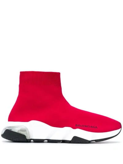 Shop Balenciaga Speed Slip-on Sneakers In Red