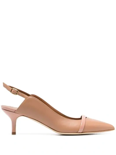 Shop Malone Souliers Marion Leather Pumps In Neutrals