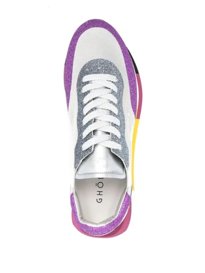 Shop Ghoud Glitter Panel Sneakers In Grey