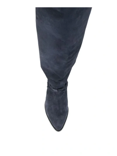 Shop Isabel Marant Luis Thigh-high 60mm Boots In Blue