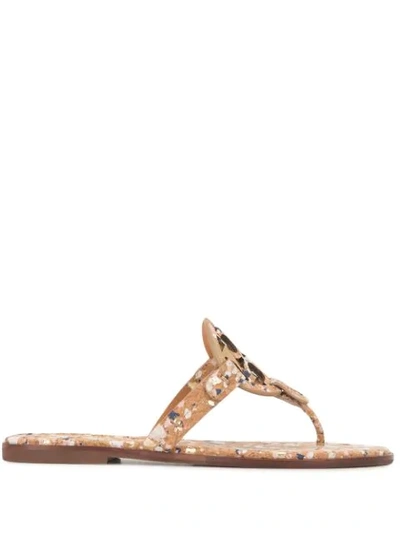 Shop Tory Burch Miller Confetti Sandals In Brown