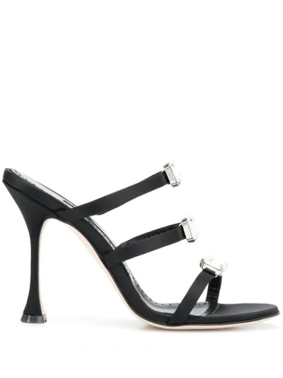 Shop Manolo Blahnik Nudosa Strappy Sandals In Black