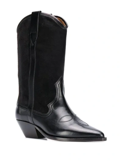 Shop Isabel Marant Dandrea Cowboy Boots In Black