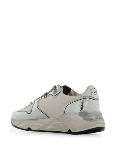 Shop Golden Goose Running Sole Panelled Sneakers In White