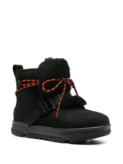 Shop Ugg Weather Hiker Suede Boots In Black